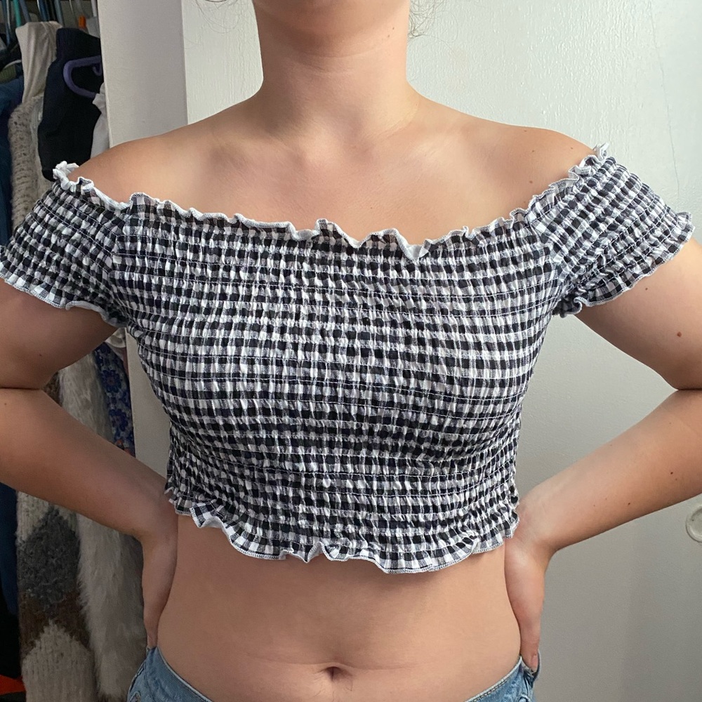 Off the shoulder crop top